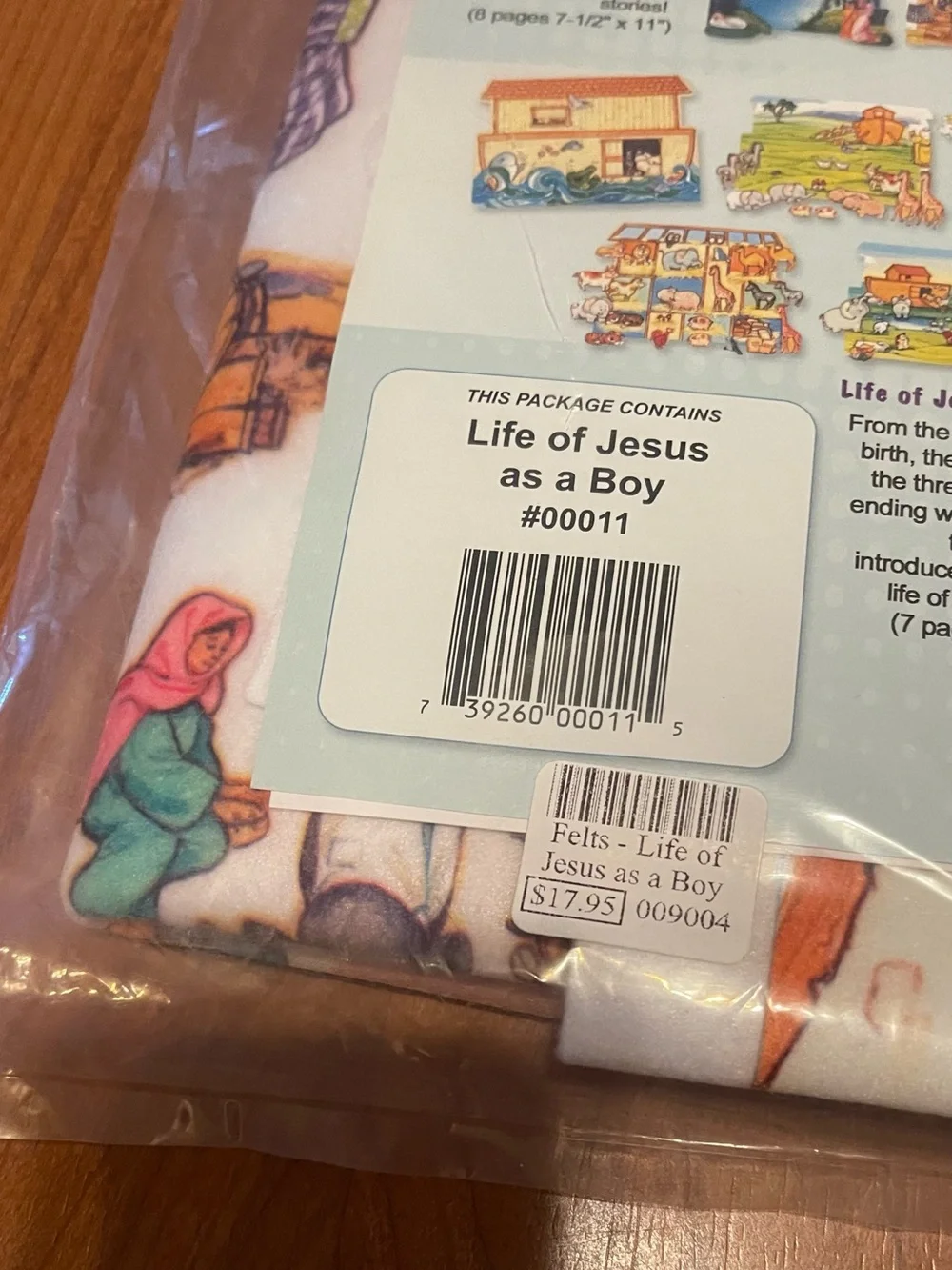 Betty Lukens Life of Jesus as a Boy Soft Storybook Felt Bible #00011